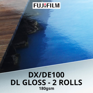 Fujifilm DX/DE100 DL Gloss (8") 20.3cm x 65m (2 Rolls)