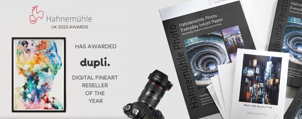 Dupli is Hahnemühles Digital FineArt Reseller of the Year.