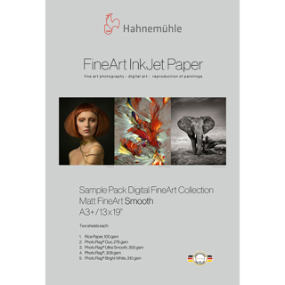 Hahnemuhle Digital FineArt Matt Smooth A3+ Sample Pack