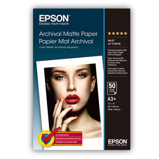 Epson Archival Matte Paper 192gsm A3+ (50 Sheets)