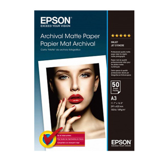 Epson Archival Matte 192gsm Paper A3 (50 Sheets)